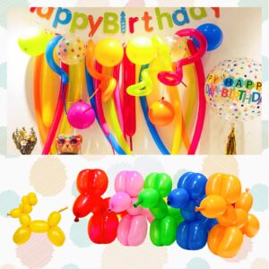 Long Grey 260 Balloons Thickened Latex Grey Twisting Balloons, Grey Long Magic Balloons for Grey Balloon Garland Kit Boys Birthday Baby shower Party Decorations,100Pcs (Grey)