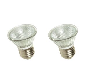 satco s4624/02 mr16 short-neck halogen light bulb, e26 base, 35 watts, 2-pack