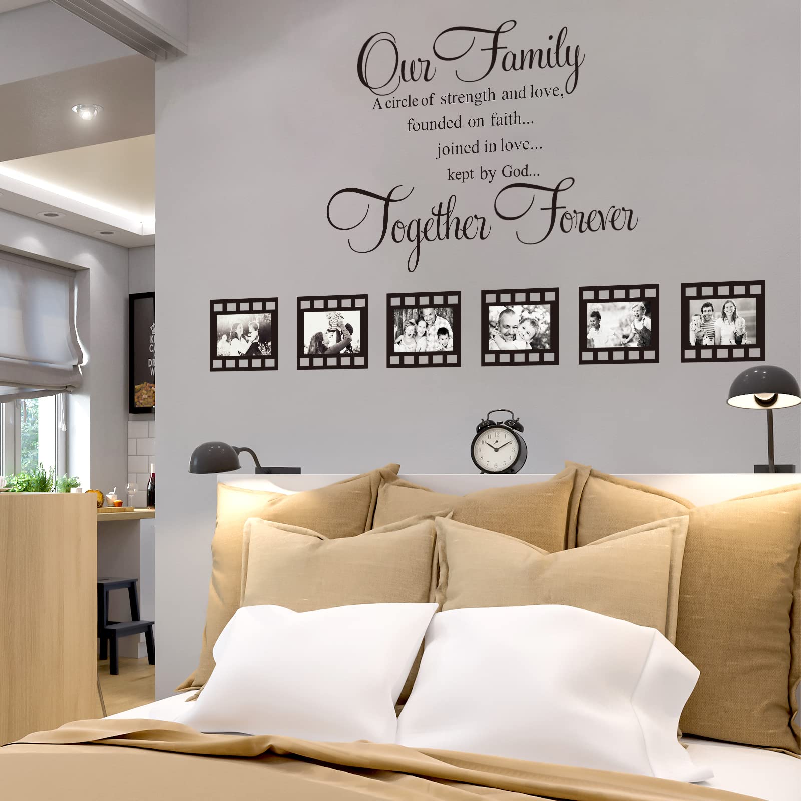 Family Wall Stickers Contains 12 Pieces of Picture Frames, Every Family Has a Story Family Wall Stickers Our Family is a Circle Wall Stickers for Living Room Wall Stickers Decor