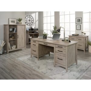 Sauder® Summit Station 66"W Executive Computer Desk, Laurel Oak