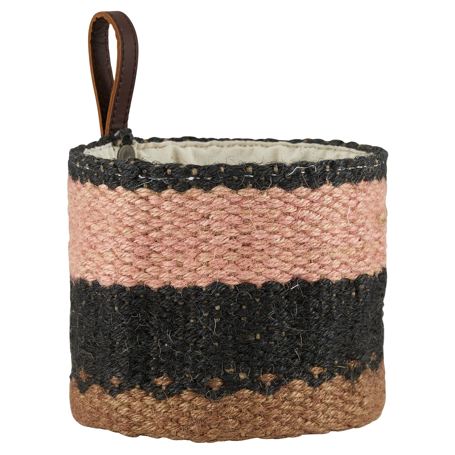 Santa Barbara Design Studio Lili + Delilah Lined Jute Organizer, Small, Black