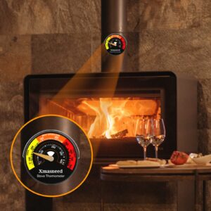 Wood Stove Thermometer Magnetic, Oven Stove Temperature Stove Top Thermometer for Wood Burning Stoves, Gas Stoves, Pellet Stove, Avoiding Stove Fan Damaged by Overheat