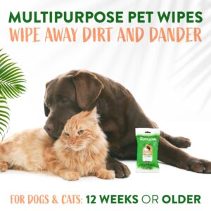 TropiClean Papaya & Coconut Dog Wipes for Paws and Butt | Deep Cleaning Dog Grooming Wipes | Safe for The Face | Cat Friendly | 20 Count