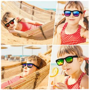 INNOCHEER Kids Sunglasses Bulk, 24 Pack Party Favors Sunglasses for Kids, Neon kids sunglasses party favors for Pool Party Beach Party Birthday Graduation Party Supplies, Goody Bag Favors for Kids