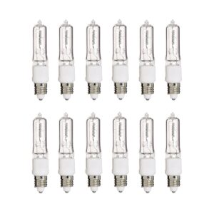 Satco S3109/12 250-Watt T4.5 Halogen Light Bulb, E11 Base, 12-Pack