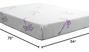 Tulo by Mattress Firm | 10 INCH Memory Foam Lavender Mattress | Pain-REDUCING Pressure Relief | Full Size