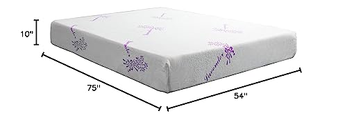 Tulo by Mattress Firm | 10 INCH Memory Foam Lavender Mattress | Pain-REDUCING Pressure Relief | Full Size