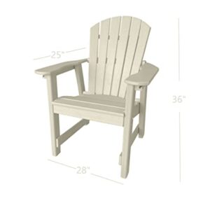 Phat Tommy Outdoor Dining Chair, Poly Furniture - Weather Proof, Recycled and Thick Poly Lumber Patio Chair, Composite Outdoor Furniture, White