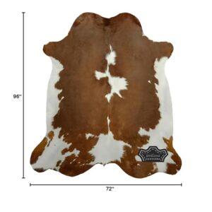 Appaloosa Cowhides Genuine Cowhide Rug - Natural Leather Hide Rugs for Living Room & Area Rug for Bedroom - Real Cow Hide Rug for Rustic Home Decor - Authentic 6'x8' Brown & White Collection