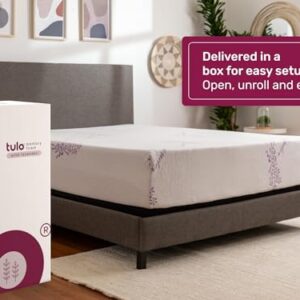 Tulo by Mattress Firm | 10 INCH Memory Foam Lavender Mattress | Pain-REDUCING Pressure Relief | Full Size