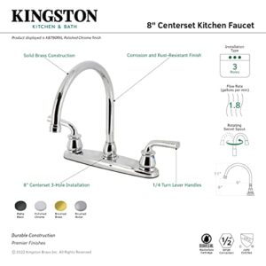 Kingston Brass KB790RXL Restoration 8-Inch Centerset Kitchen Faucet, Polished Chrome