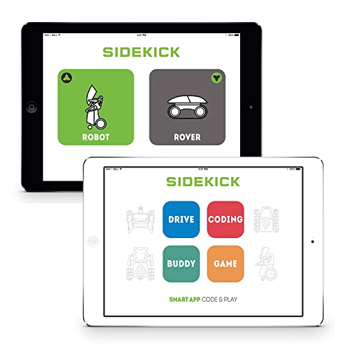 Thames & Kosmos Robotics: Smart Machines – Sidekick | Build a 4-Wheeled Rover & a 2-Wheeled Robot | Customizable Intro to Robotics & Programming | Includes LEDs, Speaker, Motors, Infrared Sensor