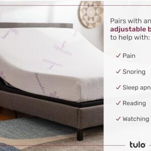 Tulo by Mattress Firm | 10 INCH Memory Foam Lavender Mattress | Pain-REDUCING Pressure Relief | Full Size