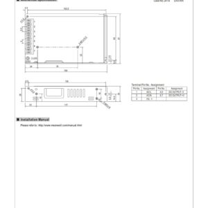 MW Mean Well Enclosed Type LRS-150W-12/15/24/36/48V Non-PFC LRS Series 150W Single Output Switching Power Supply (LRS-150-24)