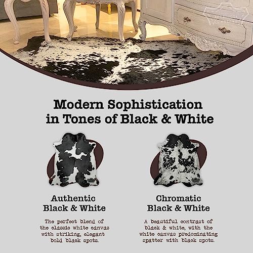 Appaloosa Cowhides Genuine Cowhide Rug - Natural Black and White Rugs for Living Room & Bedroom Aesthetic - Real Cow Hide Rug for Rustic Home Decor - Authentic 6'x8' Black & White Collection