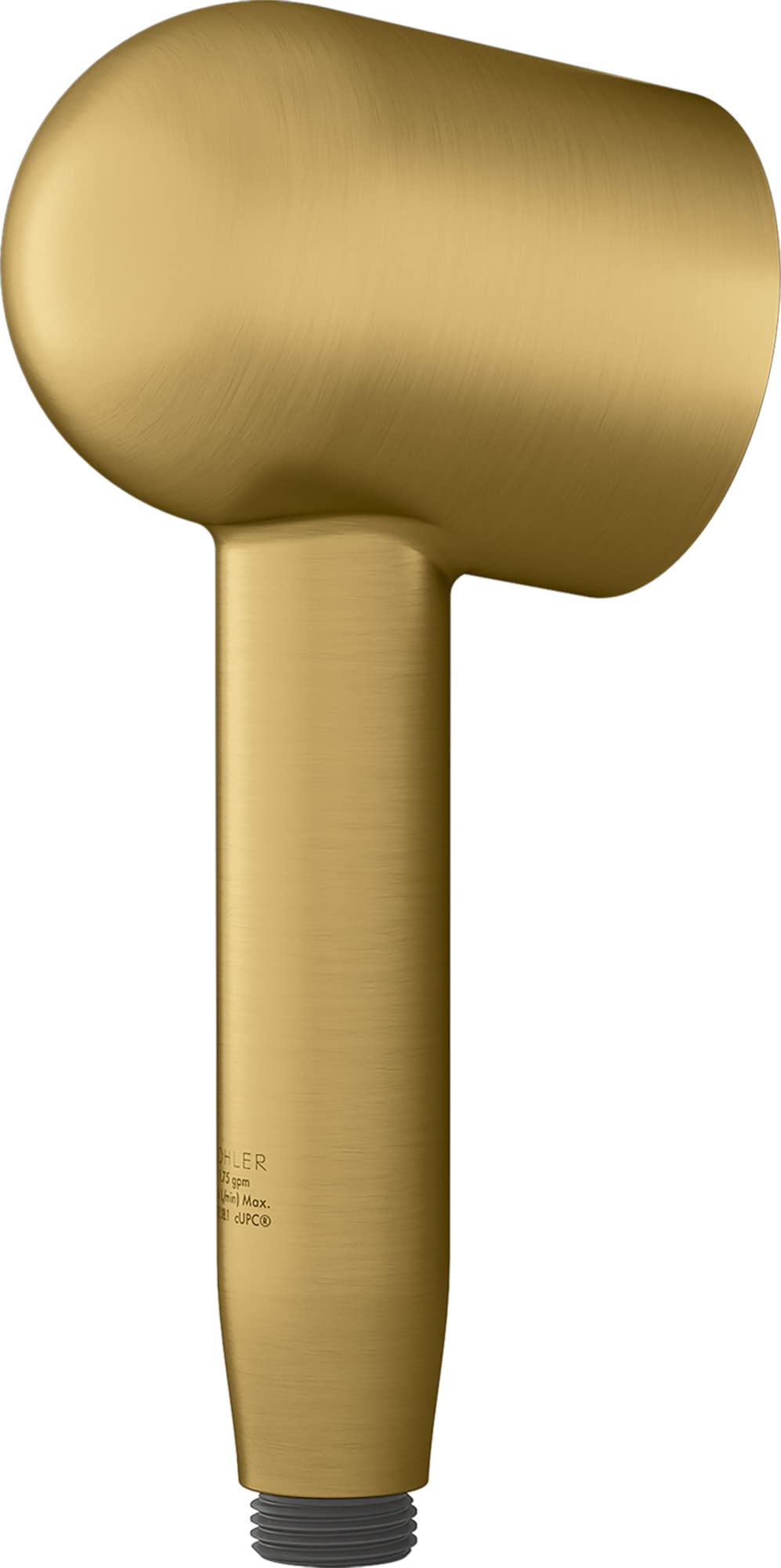 KOHLER 26286-G-2MB Statement Single-Function HAND SHOWER, Maximum Spray Performance & Easy-to-clean Surface, Vibrant Brushed Moderne Brass, 1.75 GPM