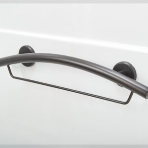 Curved Grab Bar and Towel Rack for Bathroom Shower Kitchen/304 Stainless/Oil Rubbed Bronze/ 24"x 5"