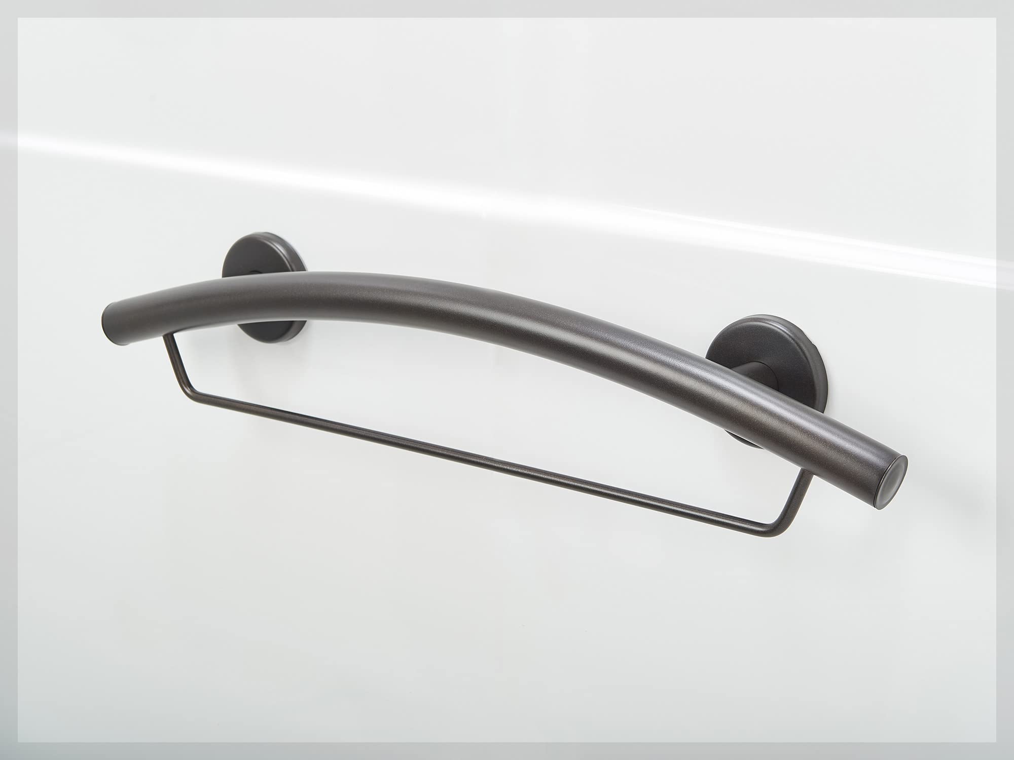 Curved Grab Bar and Towel Rack for Bathroom Shower Kitchen/304 Stainless/Oil Rubbed Bronze/ 24"x 5"