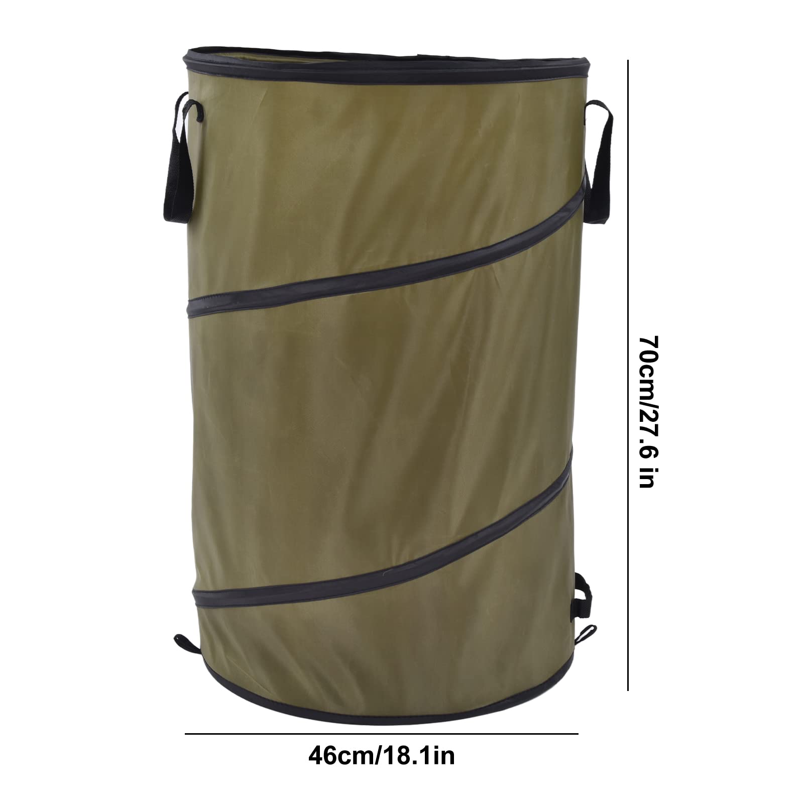 Atyhao 113L Collapsible Trash Can 30 Gallon Recycling Large Leaf Garbage Bag with 4 Handles