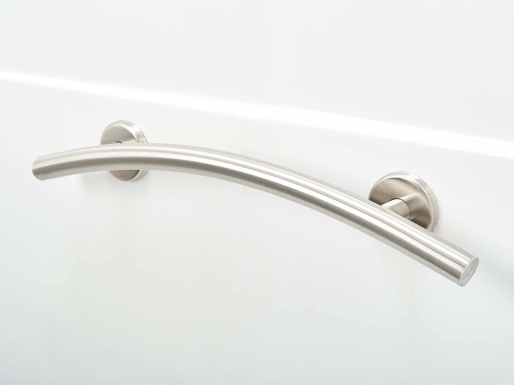 Curved Grab Bar for Bathroom Bathtub Shower Kitchen ADA Safety/304 Stainless/Brush Finish/ 24" x 3"