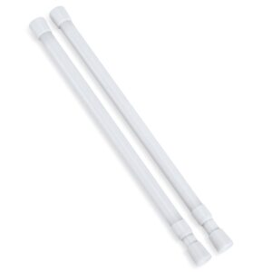 collections etc twist-extendable steel windows guards -set of 2 | white coated steel, pvc