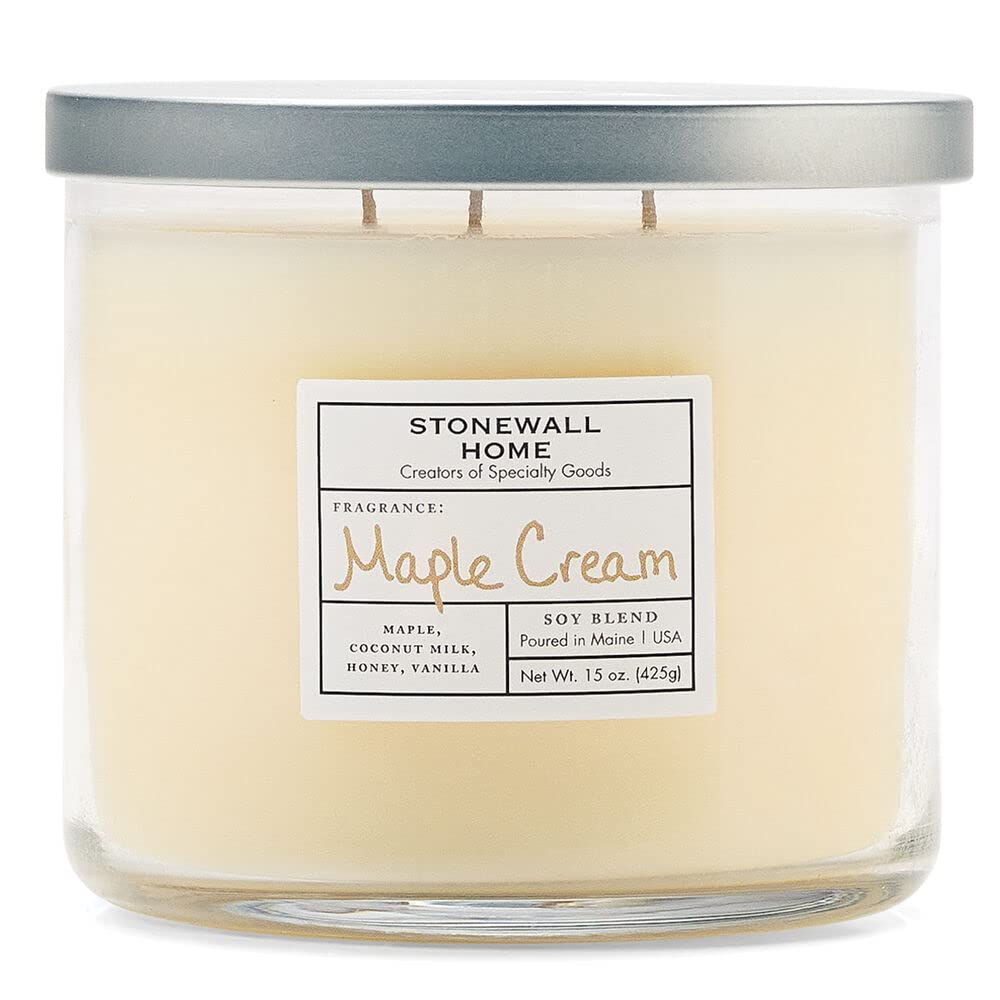 Stonewall Home Maple Cream Medium Bowl Candle, 15 oz