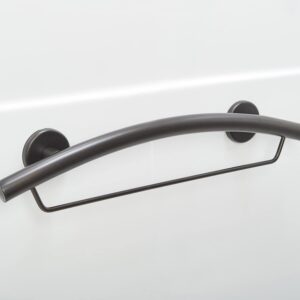 Curved Grab Bar and Towel Rack for Bathroom Shower Kitchen/304 Stainless/Oil Rubbed Bronze/ 24"x 5"