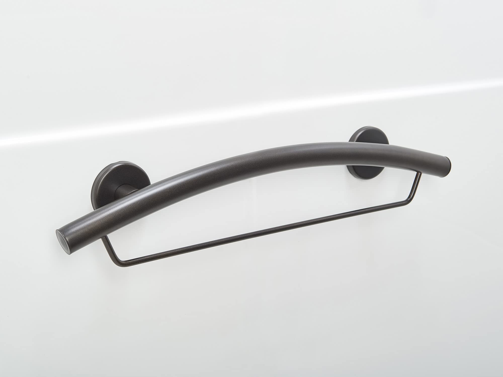 Curved Grab Bar and Towel Rack for Bathroom Shower Kitchen/304 Stainless/Oil Rubbed Bronze/ 24"x 5"