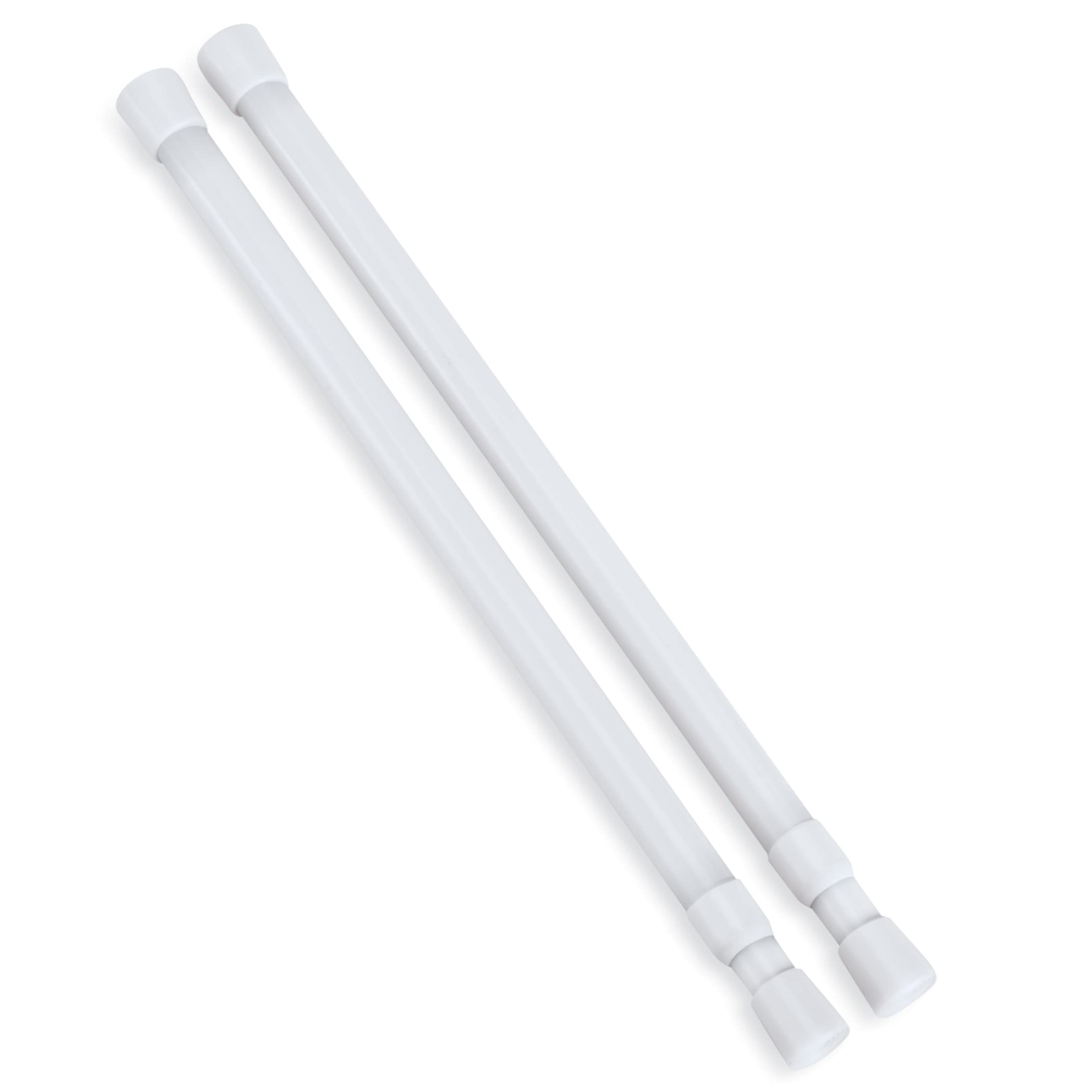 Collections Etc Twist-Extendable Steel Windows Guards -Set of 2 | White Coated Steel, PVC