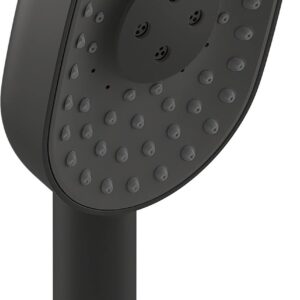 KOHLER 26284-BL Statement Oblong MULTIFUNCTION HAND SHOWER, Maximum Spray Performance with Three Spray Experiences, Matte Black, 2.5 GPM