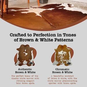 Appaloosa Cowhides Genuine Cowhide Rug - Natural Leather Hide Rugs for Living Room & Area Rug for Bedroom - Real Cow Hide Rug for Rustic Home Decor - Authentic 6'x8' Brown & White Collection