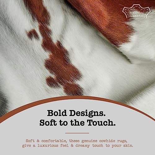 Appaloosa Cowhides Genuine Cowhide Rug - Natural Leather Hide Rugs for Living Room & Area Rug for Bedroom - Real Cow Hide Rug for Rustic Home Decor - Authentic 6'x8' Brown & White Collection