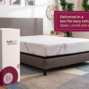 Tulo by Mattress Firm | 8 INCH Memory Foam Lavender Mattress | Medium Comfort | Pain-REDUCING Pressure Relief | Twin Size