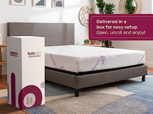 Tulo by Mattress Firm | 8 INCH Memory Foam Lavender Mattress | Medium Comfort | Pain-REDUCING Pressure Relief | Twin Size