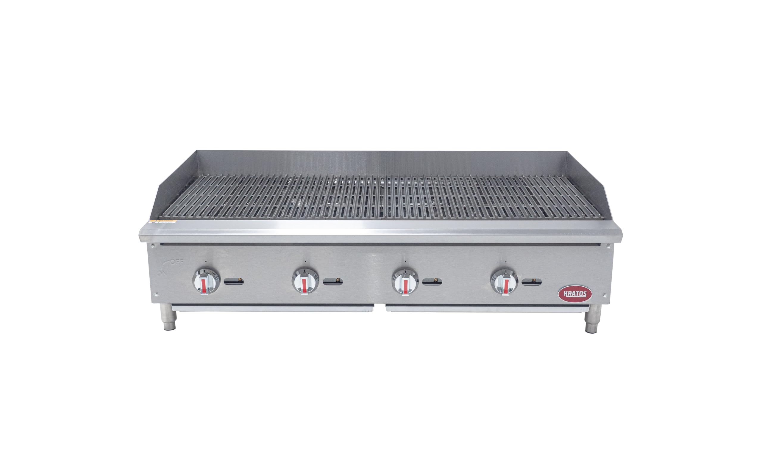 Kratos 48" Commercial Gas Charbroiler - Countertop 4-Burner Stainless Steel Grill, 140,000 BTU Output (29Y-003)