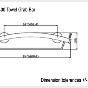 Curved Grab Bar and Towel Rack for Bathroom Shower Kitchen/304 Stainless/Oil Rubbed Bronze/ 24"x 5"