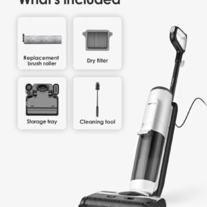 Tineco FLOOR ONE S5 Steam Corded Wet Dry Vacuum All-in-one, Hardwood Floor Cleaner Great for Sticky Messes, Smart Steam Mop for Hard Floors with Digital Display and Long Run Time