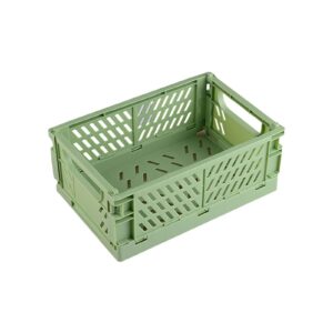 storage basket collapsible large capacity plastic foldable home crate box for daily used valentine's day/mother's day/wedding/anniversary/party/graduation/christmas/birthday gifts - green s