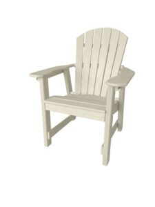 phat tommy outdoor dining chair, poly furniture - weather proof, recycled and thick poly lumber patio chair, composite outdoor furniture, white