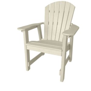 Phat Tommy Outdoor Dining Chair, Poly Furniture - Weather Proof, Recycled and Thick Poly Lumber Patio Chair, Composite Outdoor Furniture, White