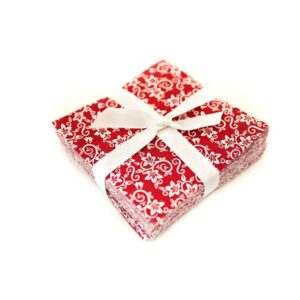 96 pc Red & White Basics pre Cut Charm Pack 5" Squares 100% Cotton Fabric