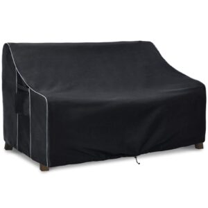 outdoor furniture covers waterproof, 2-seater patio loveseat sofa covers fits up to 76 x 40 x 31 inches, black