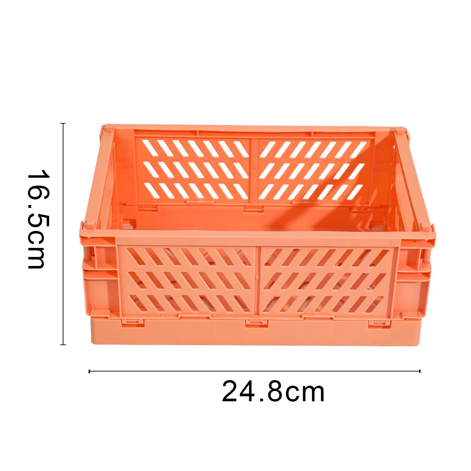 Storage Basket Collapsible Large Capacity Plastic Foldable Home Crate Box for Daily Used Valentine's Day/Mother's Day/Wedding/Anniversary/Party/Graduation/Christmas/Birthday Gifts - Green S