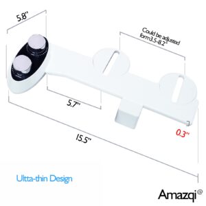 Bidet for Toilet - Bidet Toilet Seat Attachment with Water Pressure Control, Self-Cleaning Dual Nozzles, Non-Electric Bidet, Easy to Install, Fresh Water Spray for Posterior & Feminine Wash