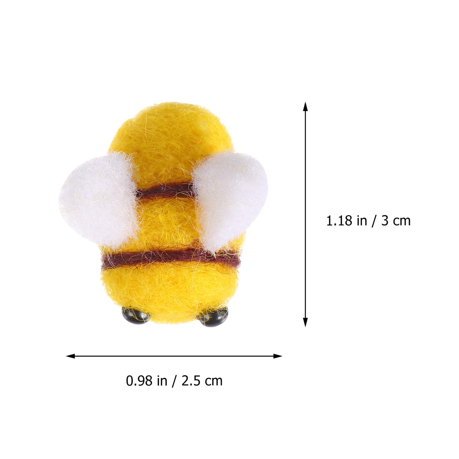 10Pcs Wool Felt Bee Mini Crafts Bees Bee Ornament for Shower Easter Party Home Cap Decoration DIY Handmade Craft