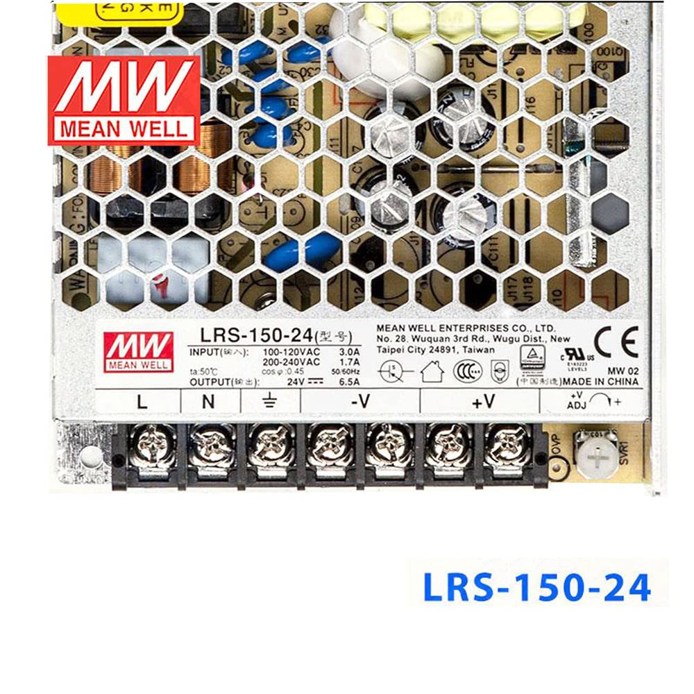 MW Mean Well Enclosed Type LRS-150W-12/15/24/36/48V Non-PFC LRS Series 150W Single Output Switching Power Supply (LRS-150-24)