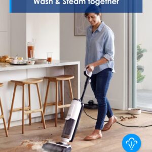 Tineco FLOOR ONE S5 Steam Corded Wet Dry Vacuum All-in-one, Hardwood Floor Cleaner Great for Sticky Messes, Smart Steam Mop for Hard Floors with Digital Display and Long Run Time