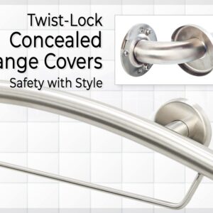 Curved Grab Bar and Towel Rack for Bathroom Shower Kitchen/304 Stainless/Oil Rubbed Bronze/ 24"x 5"