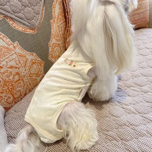 Recovery Suit for Dog After Surgery Cut Pet Recovery Shirt Dog Abdominal Wounds Bandages,Wound Protective Dog Onesize for surgery Female Dog Vest Prevent Licking,Substitute E-Collar（RSS08-Vyellow-M）