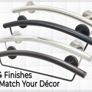 Curved Grab Bar and Towel Rack for Bathroom Shower Kitchen/304 Stainless/Oil Rubbed Bronze/ 24"x 5"